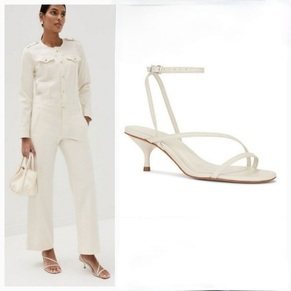 NEW Schutz Helene Kitten Heel Strappy Gladiayor Sandal in Pearl White SIZE 11